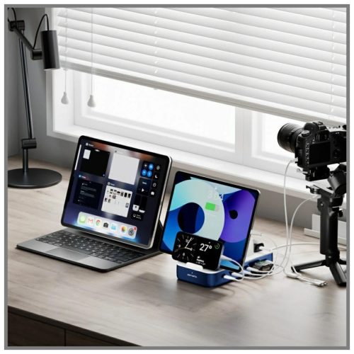 Töltőállomás 4smarts Team 100W kábel készlettel tengerészkék