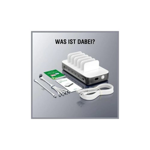 4smarts Team 100W töltőállomás kábelszettel űrszürke