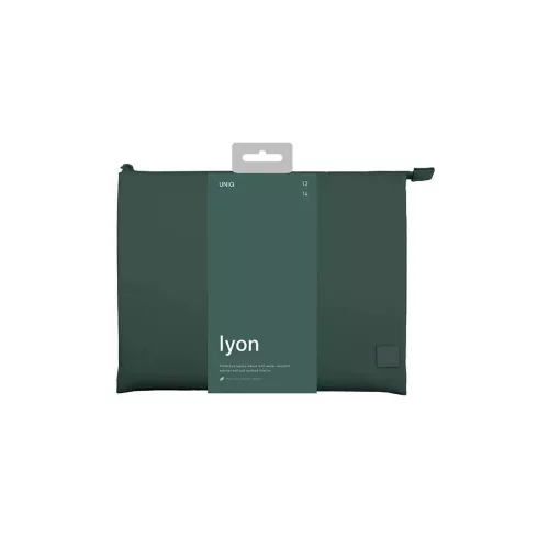 UNIQ Lyon Case laptophüvely 14 colos készülékhez vízálló RPET erdei zöld