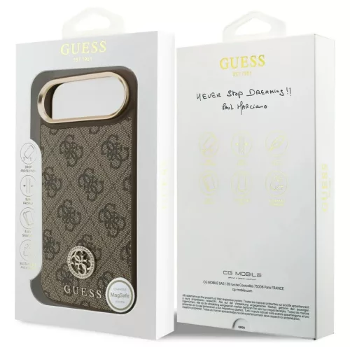 Guess 4G Strass Logo MagSafe tok iPhone Air készülékhez barna