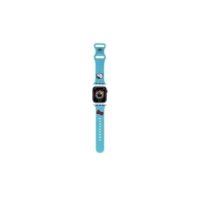   Hello Kitty HKAWMSCHBLB Apple Watch 38/40/41mm készülékhez szilikon szíj Kitty Head kék