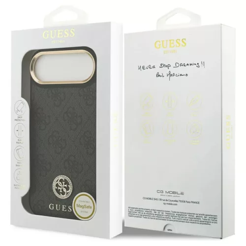 Guess 4G Strass Logo MagSafe tok iPhone Air készülékhez fekete