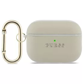   Tok Guess Grained Classic Logo Hook AirPods Pro 3 készülékhez arany