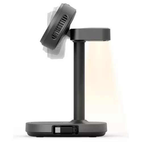 Töltőállomás Energea MagArctic Stand 4in1 Qi2 hűtéssel és kábellel grafit