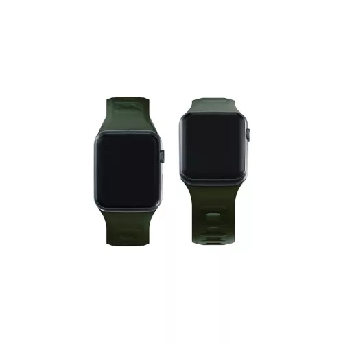 3MK szilikon óraszíj Apple Watch 42/44/45/49mm készülékhez sötét zöld
