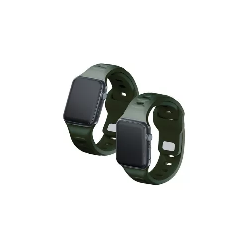 3MK szilikon óraszíj Apple Watch 42/44/45/49mm készülékhez sötét zöld