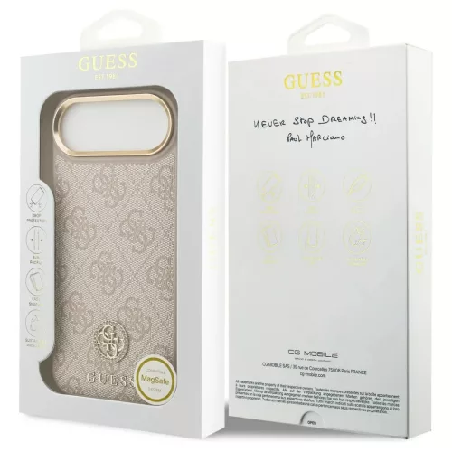 Guess 4G Strass Logo MagSafe tok iPhone Air készülékhez rózsaszín