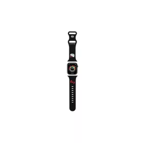   Hello Kitty szilikon szíj HKAWMSCHBLK Apple Watch 38/40/41mm készülékhez – Kitty Head – fekete