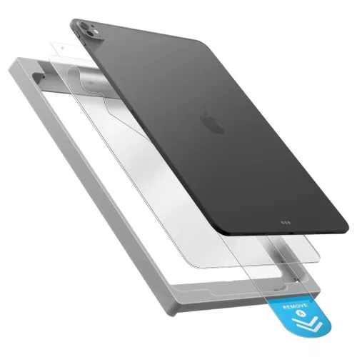 Edzett üveg UNIQ Optix Clear Exofit applikátorral – iPad 11" A16 (2025) készülékhez / iPad 10.9" 10 gen. készülékhez