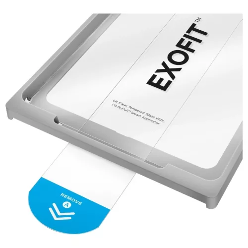 Edzett üveg UNIQ Optix Clear Exofit applikátorral – iPad 11" A16 (2025) készülékhez / iPad 10.9" 10 gen. készülékhez