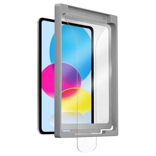 Edzett üveg UNIQ Optix Clear Exofit applikátorral – iPad 11" A16 (2025) készülékhez / iPad 10.9" 10 gen. készülékhez
