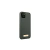 Guess GUHMP13MSBPLA iPhone 13/14/15 készülékhez 6.1" kemény tok Silicone Logo Plate MagSafe khaki