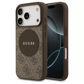   Guess 4G Circle Classic Logo MagSafe tok iPhone 17 Pro készülékhez barna