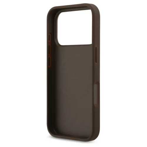 Guess 4G Circle Classic Logo MagSafe tok iPhone 17 Pro készülékhez barna