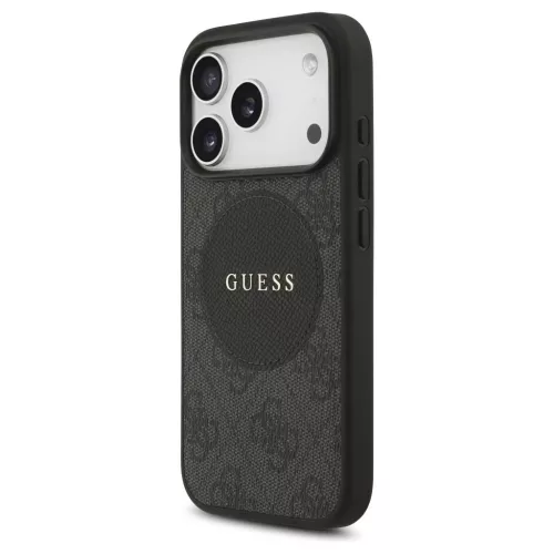Guess 4G Circle Classic Logo MagSafe tok iPhone 17 Pro készülékhez fekete