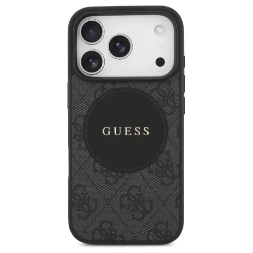 Guess 4G Circle Classic Logo MagSafe tok iPhone 17 Pro készülékhez fekete