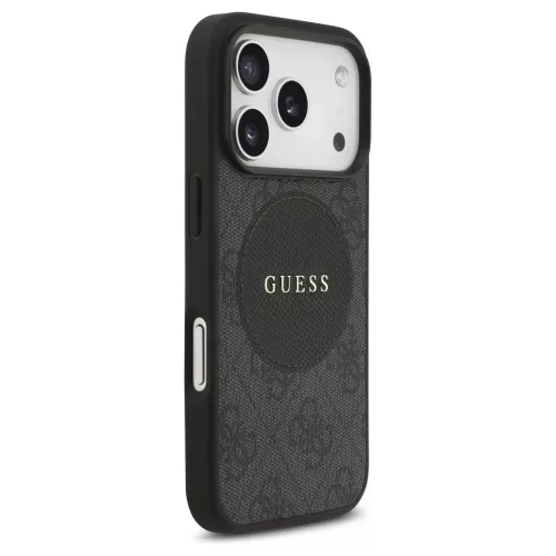Guess 4G Circle Classic Logo MagSafe tok iPhone 17 Pro készülékhez fekete