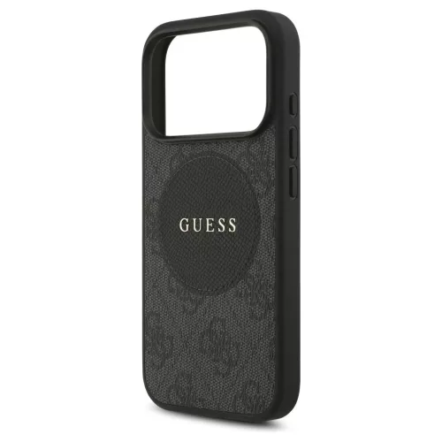Guess 4G Circle Classic Logo MagSafe tok iPhone 17 Pro készülékhez fekete