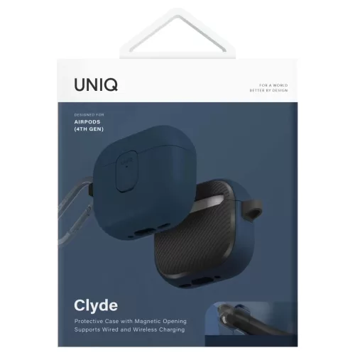 Case UNIQ Clyde AirPods 4 készülékhez zárható tok kék