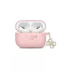 Guess GUAP2LECG4P AirPods Pro 2 (2022/2023) készülékhez tok Liquid Silicone Glitter Triangle Charm rózsaszín