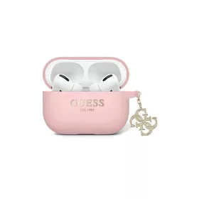   Guess GUAP2LECG4P AirPods Pro 2 (2022/2023) készülékhez tok Liquid Silicone Glitter Triangle Charm rózsaszín