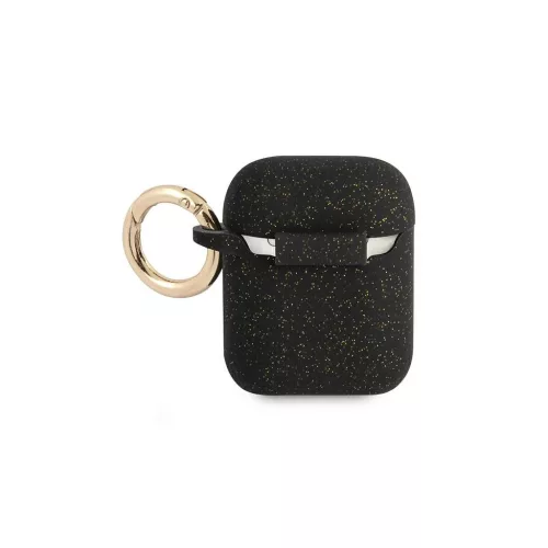 Guess GUA2SGGEK AirPods tok készülékhez Silicone Glitter fekete