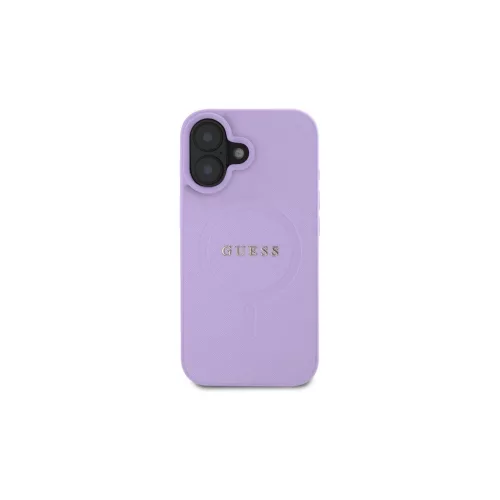 Guess GUHMP16SPSAHMCU iPhone 16 6.1 készülékhez Saffiano MagSafe keménytok lila