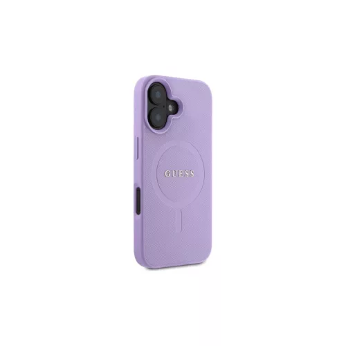 Guess GUHMP16SPSAHMCU iPhone 16 6.1 készülékhez Saffiano MagSafe keménytok lila