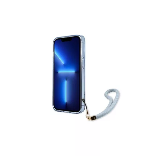 Guess GUHCP13LHTSGSB keménytok iPhone 13 Pro és iPhone 13 6,1" készülékhez Translucent Stap, kék