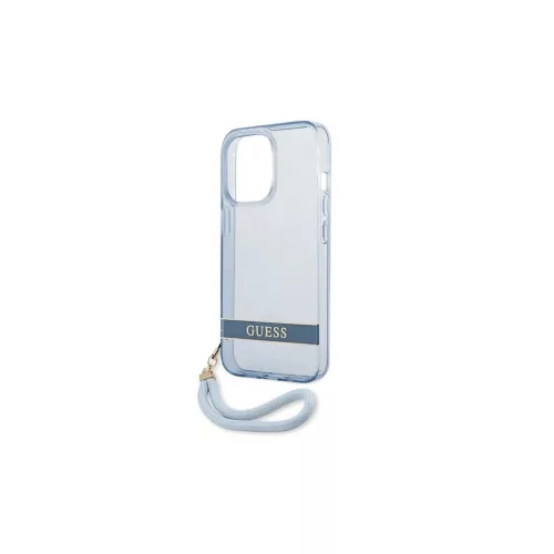 Guess GUHCP13LHTSGSB keménytok iPhone 13 Pro és iPhone 13 6,1" készülékhez Translucent Stap, kék