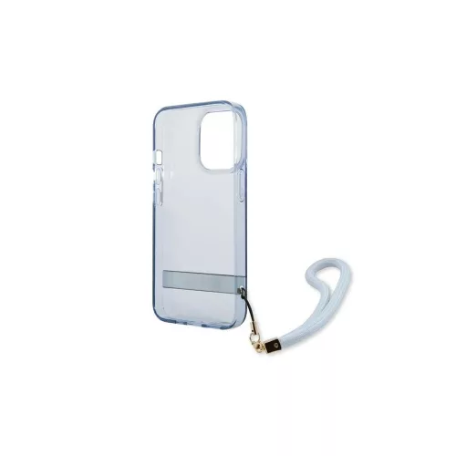 Guess GUHCP13LHTSGSB keménytok iPhone 13 Pro és iPhone 13 6,1" készülékhez Translucent Stap, kék