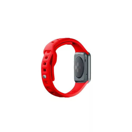 3MK szilikon óraszíj Apple Watch 38/40/41mm készülékhez, piros
