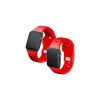 3MK szilikon óraszíj Apple Watch 38/40/41mm készülékhez, piros