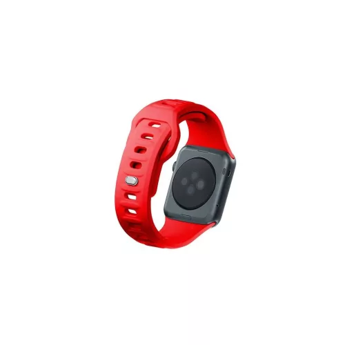 3MK szilikon óraszíj Apple Watch 38/40/41mm készülékhez, piros