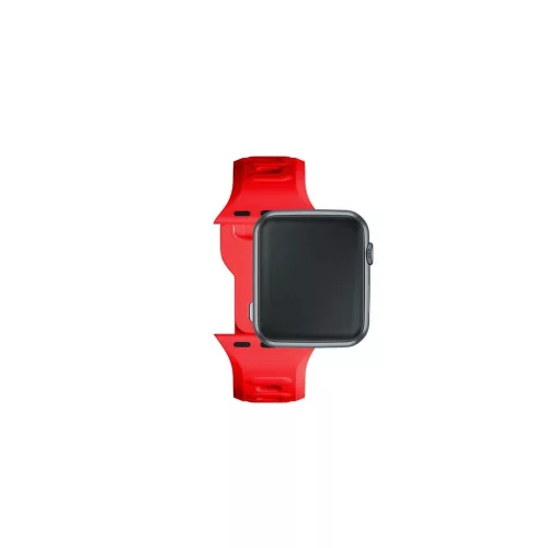 3MK szilikon óraszíj Apple Watch 38/40/41mm készülékhez, piros