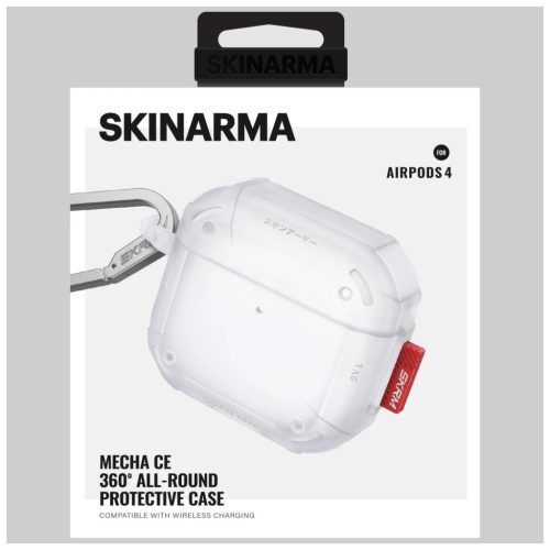 A fordított, SEO-barát terméknév a következő:Skinarma Mecha CE tok AirPods 4 készülékhez fagyos