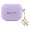 Guess GUAP2LECG4U AirPods Pro 2 (2022/2023) tok AirPods Pro 2 készülékhez Liquid Silicone Glitter Triangle C lila