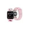Hello Kitty óraszíj HKAWMSCHBLP Apple Watch 38/40/41mm készülékhez, Silicone Kitty Head, rózsaszín