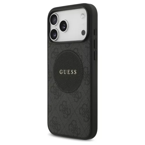 Guess 4G Circle Classic Logo MagSafe tok iPhone 17 Pro Max készülékhez fekete