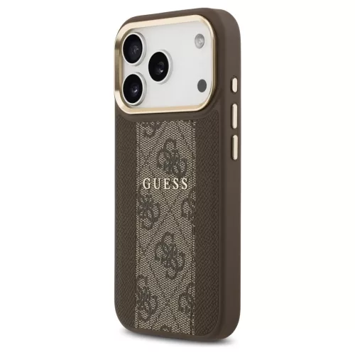 Guess 4G Stripe MagSafe tok iPhone 17 Pro készülékhez barna