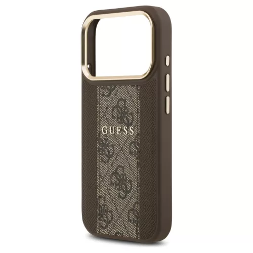Guess 4G Stripe MagSafe tok iPhone 17 Pro készülékhez barna