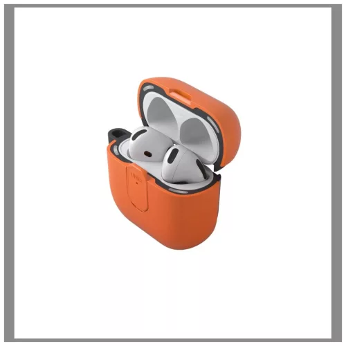 UNIQ Clyde Lock tok AirPods 4 készülékhez narancssárga