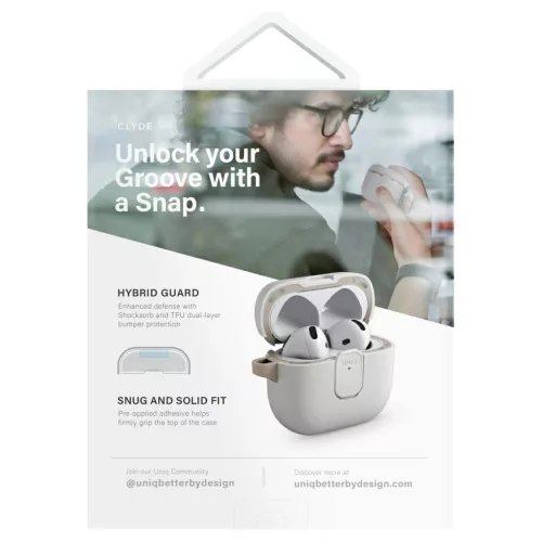 UNIQ Clyde Lock tok AirPods 4 készülékhez narancssárga