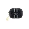 Guess GUAP2P4RPSK AirPods Pro 2 (2022/2023) készülékhez tok 4G Printed Stripes Charm fekete