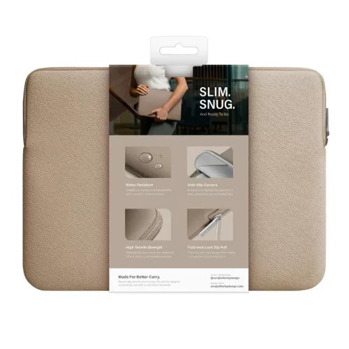 UNIQ bag Cyprus laptop tok 14" vízálló neoprene natúr barna