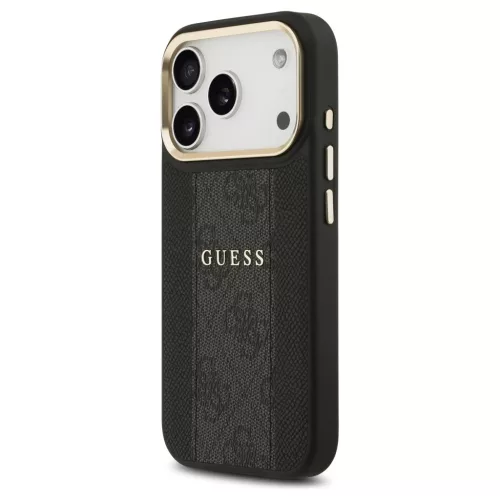 Guess 4G Stripe MagSafe tok iPhone 17 Pro készülékhez fekete
