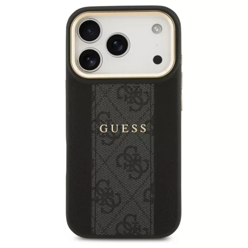 Guess 4G Stripe MagSafe tok iPhone 17 Pro készülékhez fekete