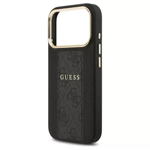 Guess 4G Stripe MagSafe tok iPhone 17 Pro készülékhez fekete