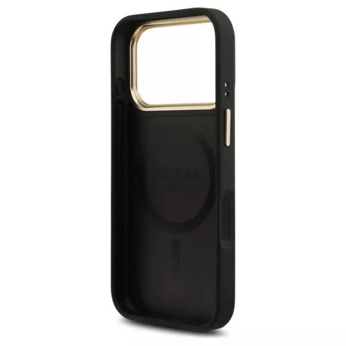 Guess 4G Stripe MagSafe tok iPhone 17 Pro készülékhez fekete