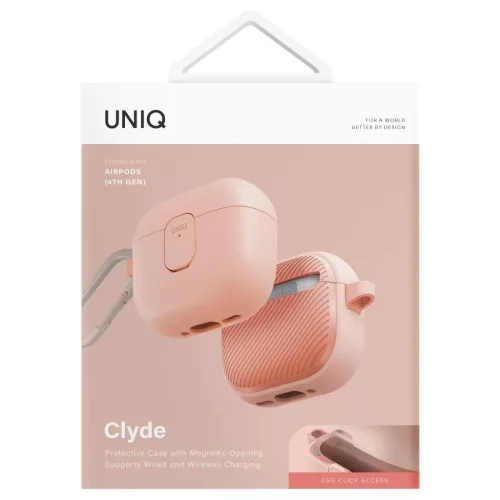 UNIQ Clyde AirPods 4 készülékhez Lock tok rózsaszín